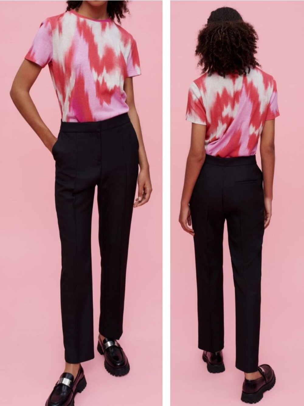 NWT MAJE Black Tailored Straight Cut Trousers Size XS